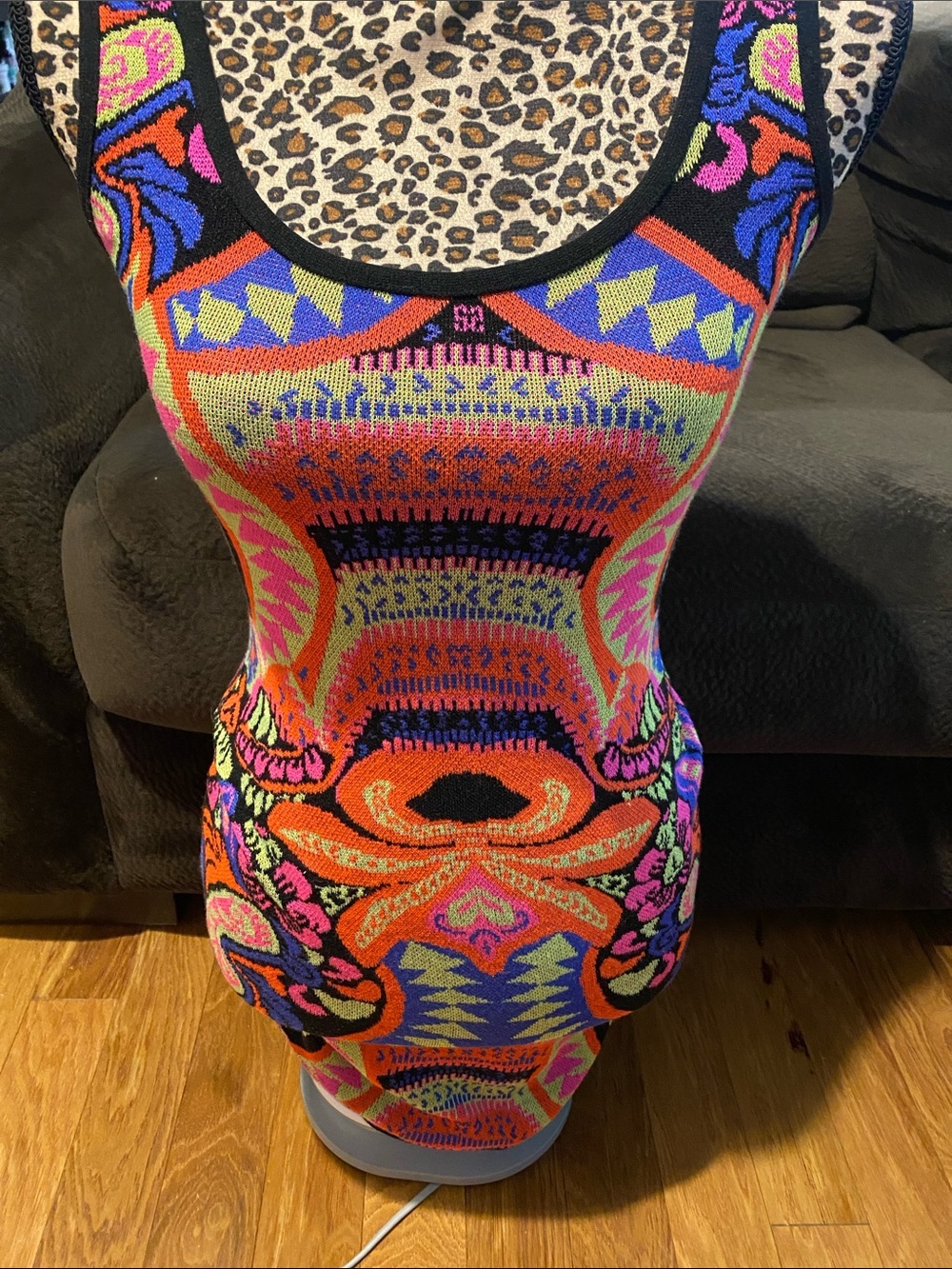 Hera Collection Multicolor Leopard Print Hat with Bright Accent